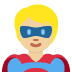 🦸🏼 superhero: medium-light skin tone display on Twitter